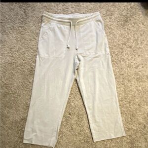 Eddie Bauer Women's Light Gray Cotton Blend Sweatpants Medium Drawstring Pockets